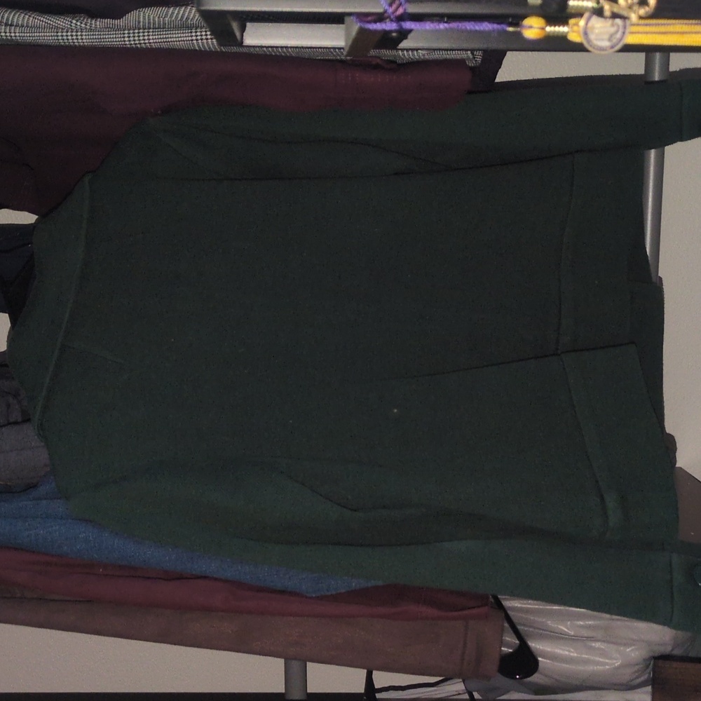 Cabi Green Knit Pea Coat Sweater Jacket Size Medium - Picture 6 of 6